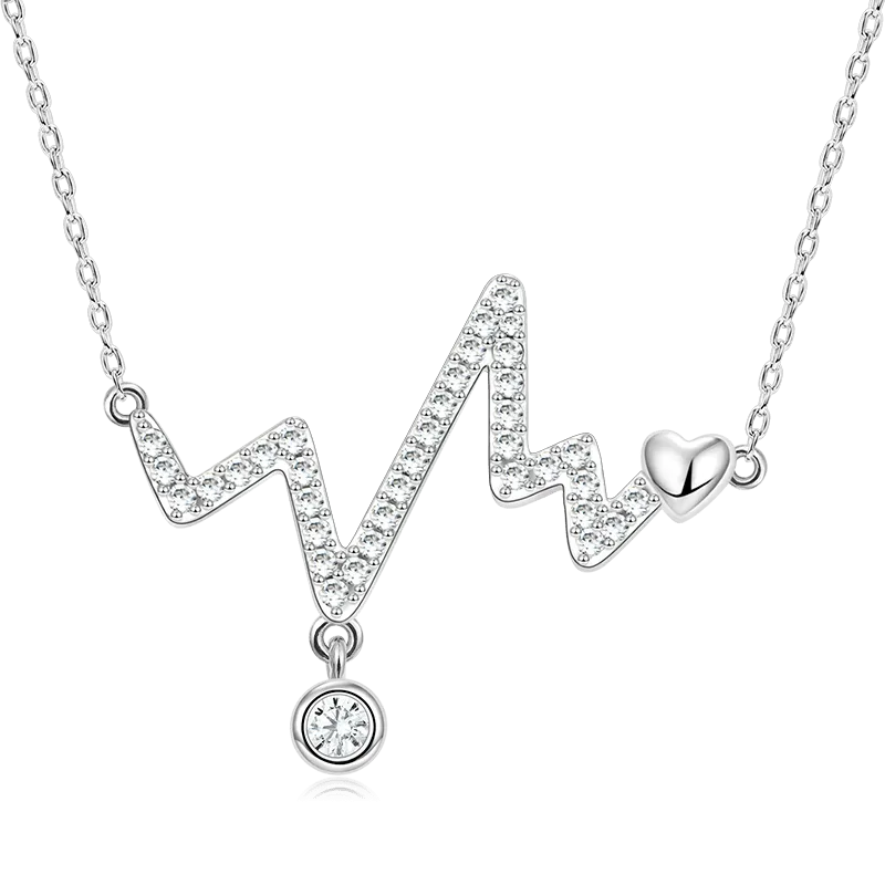 Collana Melodia A Cuore In Ottone Con Pietre