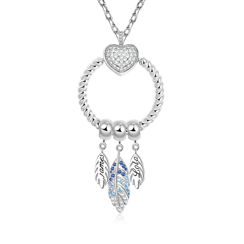 Collana Personalizzata Acchiappasogni Con Rete In Argento Sterling