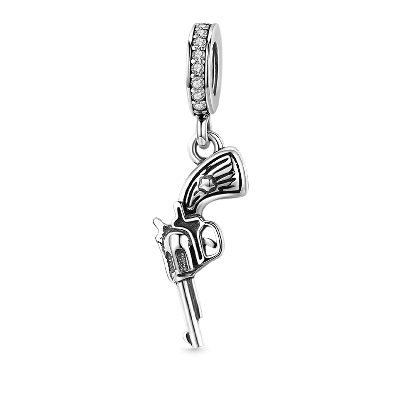 Ciondolo Pistola Revolver in Argento 925