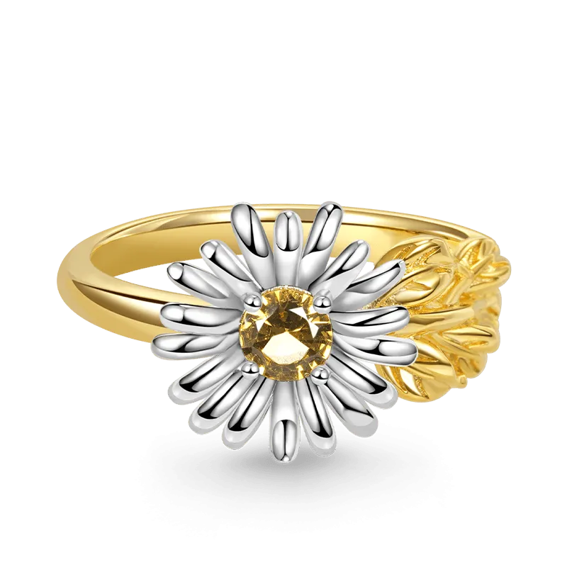 Gnoce Anello Regolabile Con Fiore Margherita