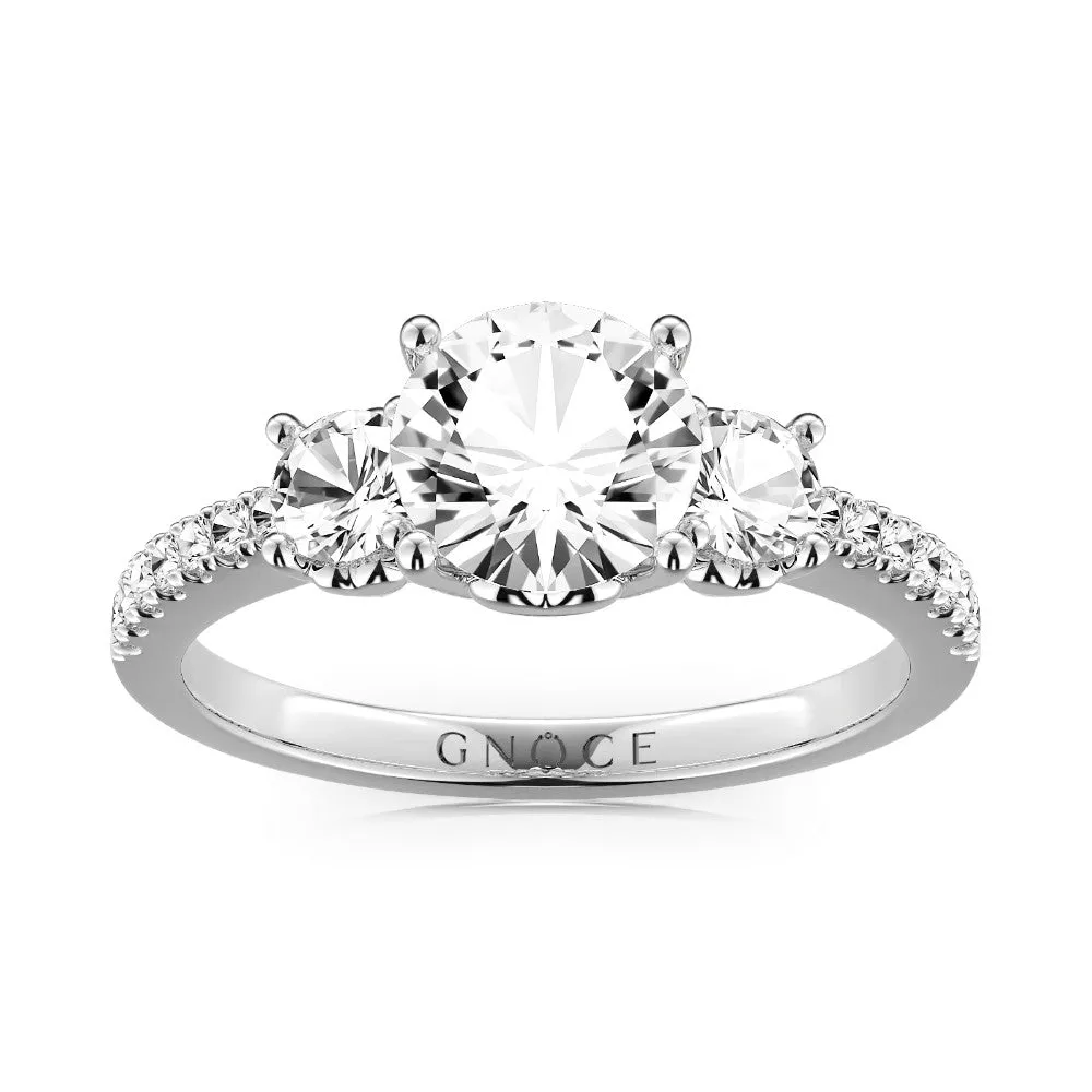 Anello "Amore Eterno" In Argento Sterling 925 Intarsiato Con Pietre Preziose Trasparenti