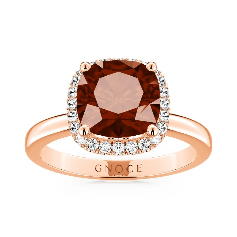 Gnoce Anello Quadrato Marrone