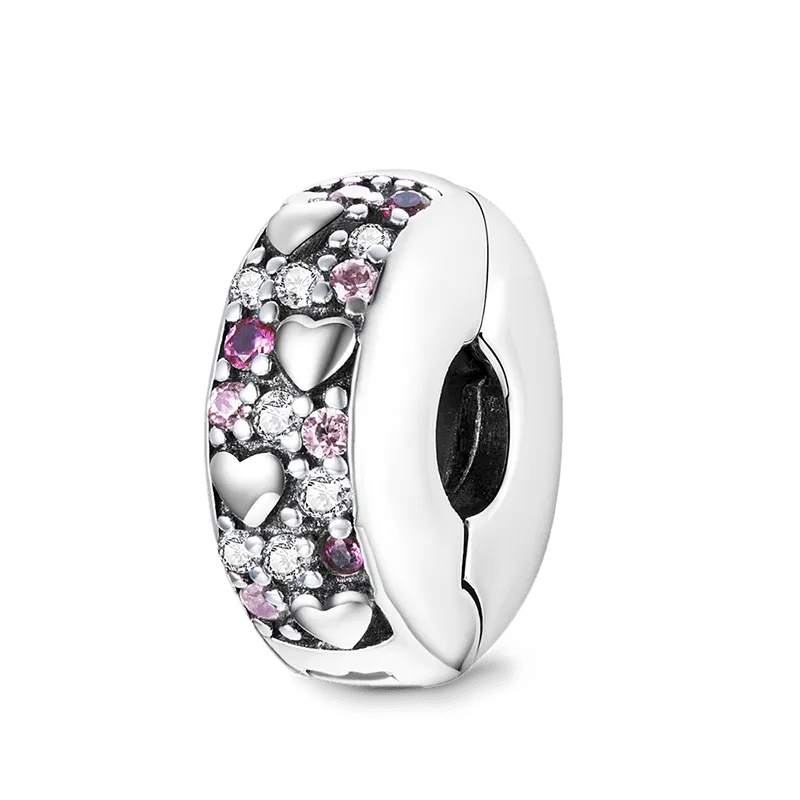 Gnoce Stopper Cuore Scintillante Per Charm Bracciali