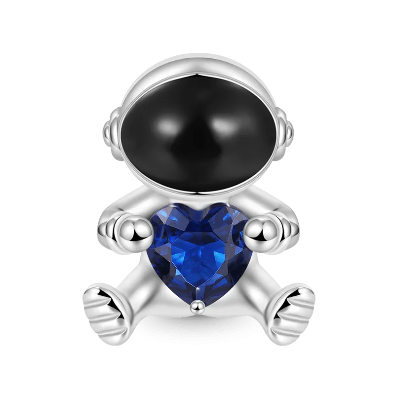 Gnoce Charm Astronauta Abbraccia La Pietra Cuore