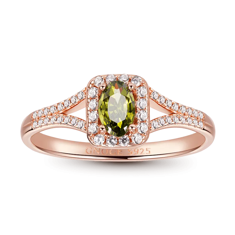 Gnoce Anello Ovale Verde Oliva Anello Ovale Verde Oliva