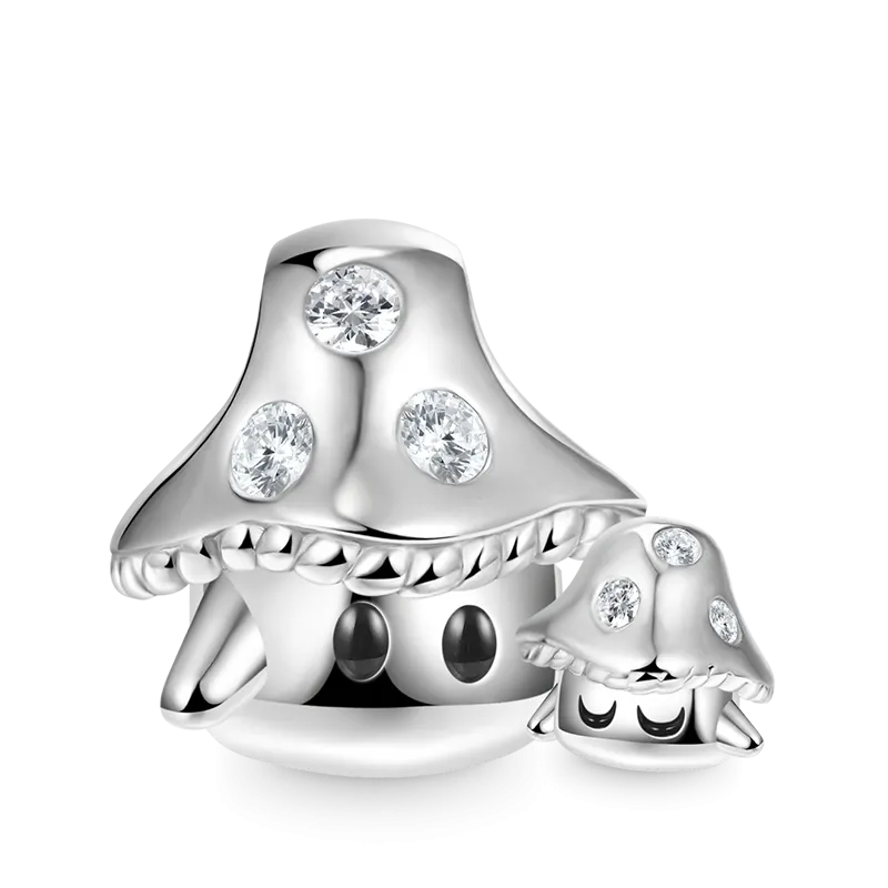 Charm Famiglia dei Funghi con Pietre