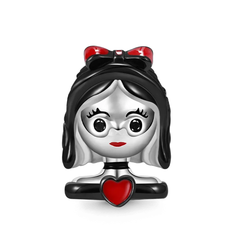 Charm Principessa Capelli Corti Placcato Nero