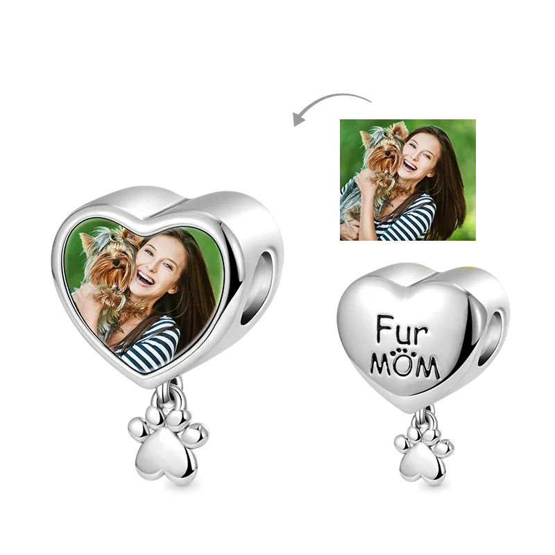 Charm Ciondolo Foto "Mamma E Animale Domestico"