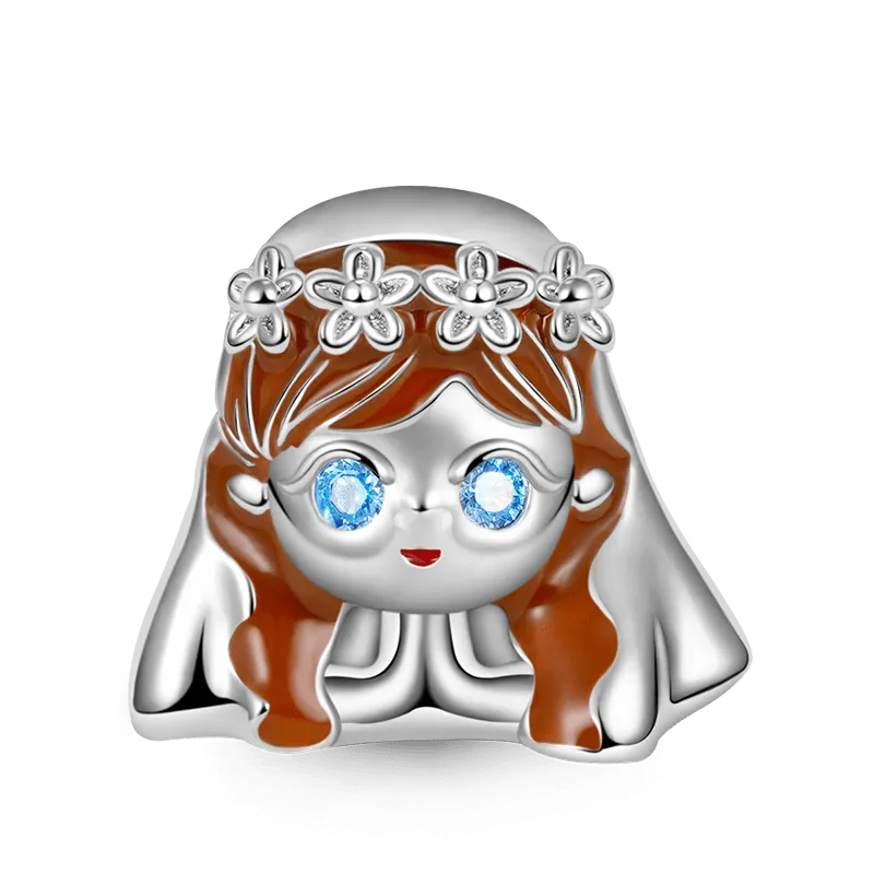 Charm Sposa con smalti marroni