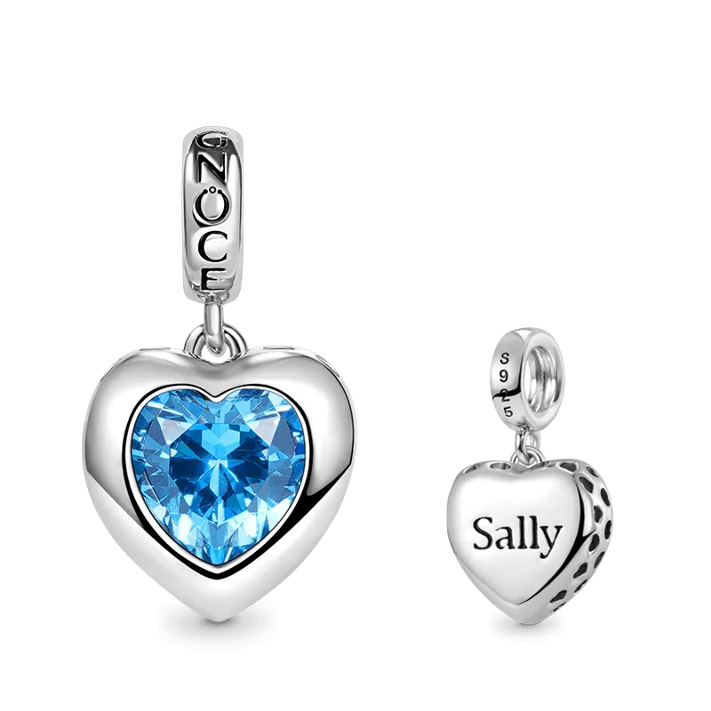 Charm Ciondolo Incisa Con Pietra Portafortuna