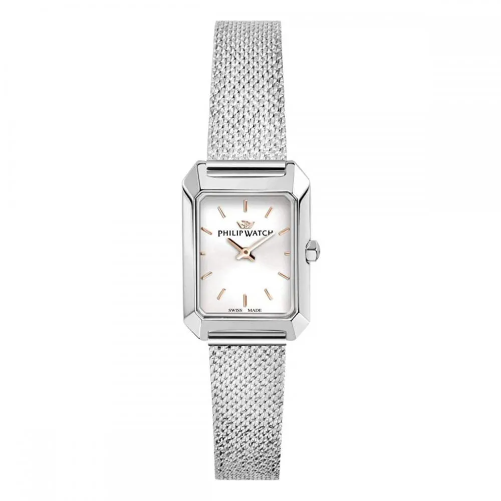 Orologio Donna PHILIP WATCH NEWPORT R8253213503 Acciaio Mesh Bianco SWISS MADE