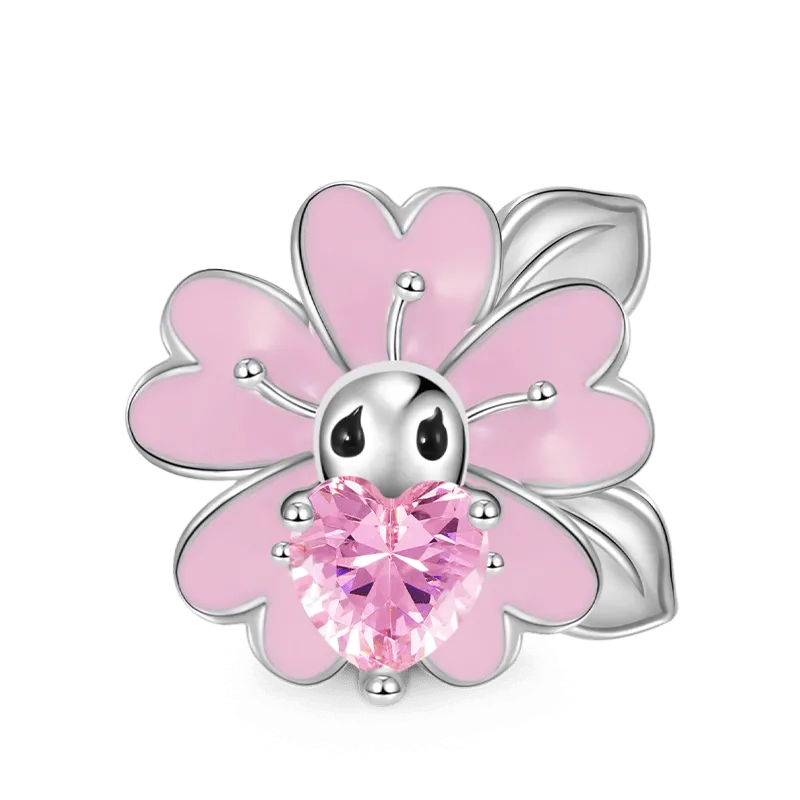 Charm Fiori Di Ciliegio Abbraccia La Pietra Cuore