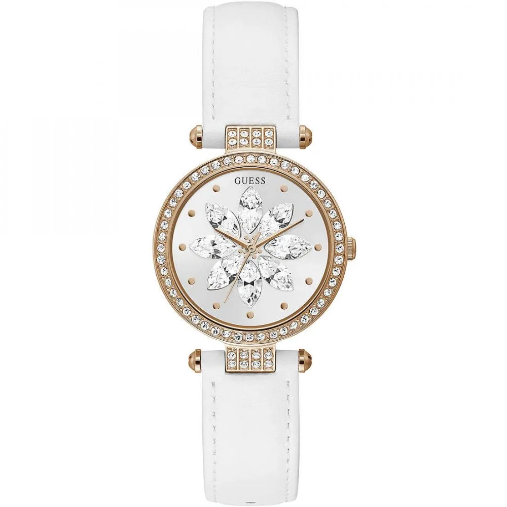 Orologio Donna GUESS FULL BLOOM GW0382L3 Vera Pelle Bianco Rosè