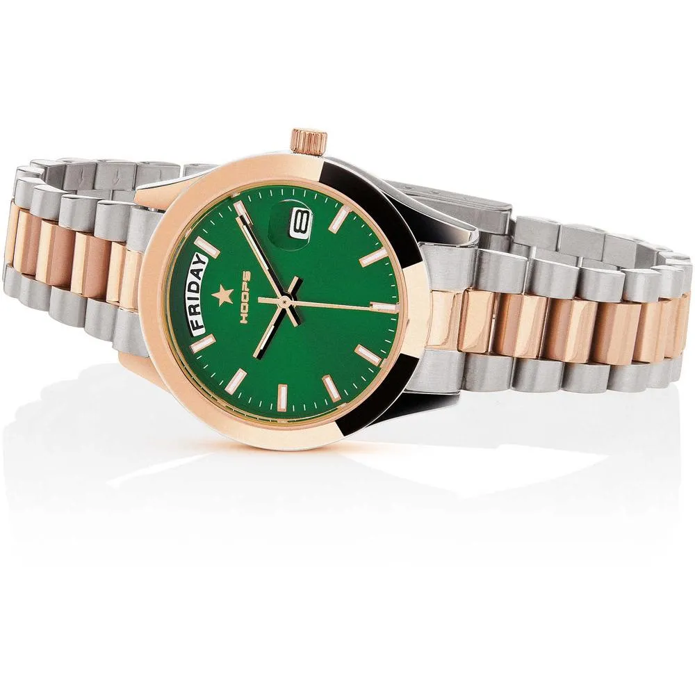Orologio Donna HOOPS LUXURY DAY DATE 2620LSRG06 Acciaio Bicolor Rosè Verde FIV