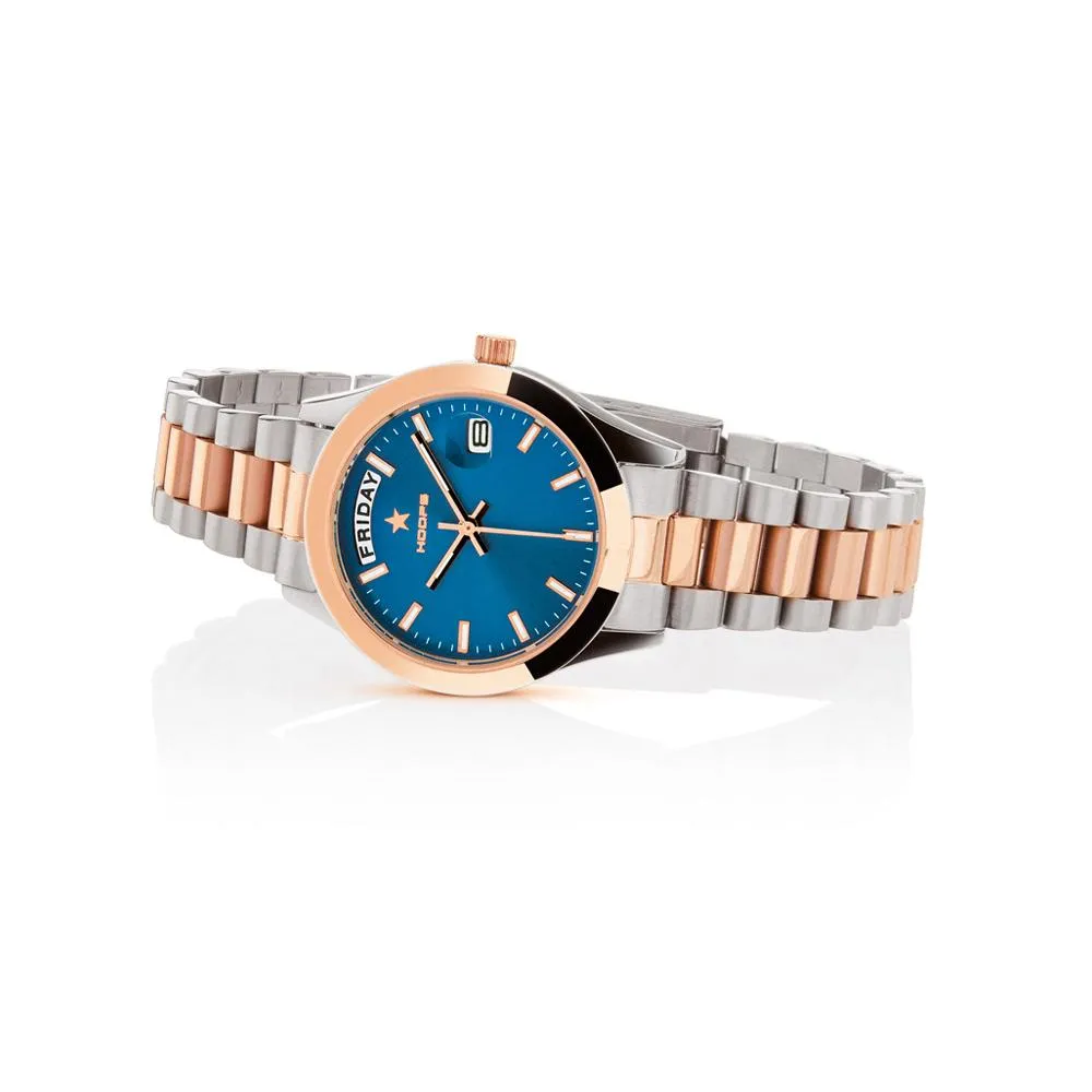 Orologio Donna HOOPS LUXURY DAY DATE 2620LSRG04 Acciaio Bicolor Rosè Blu FIV