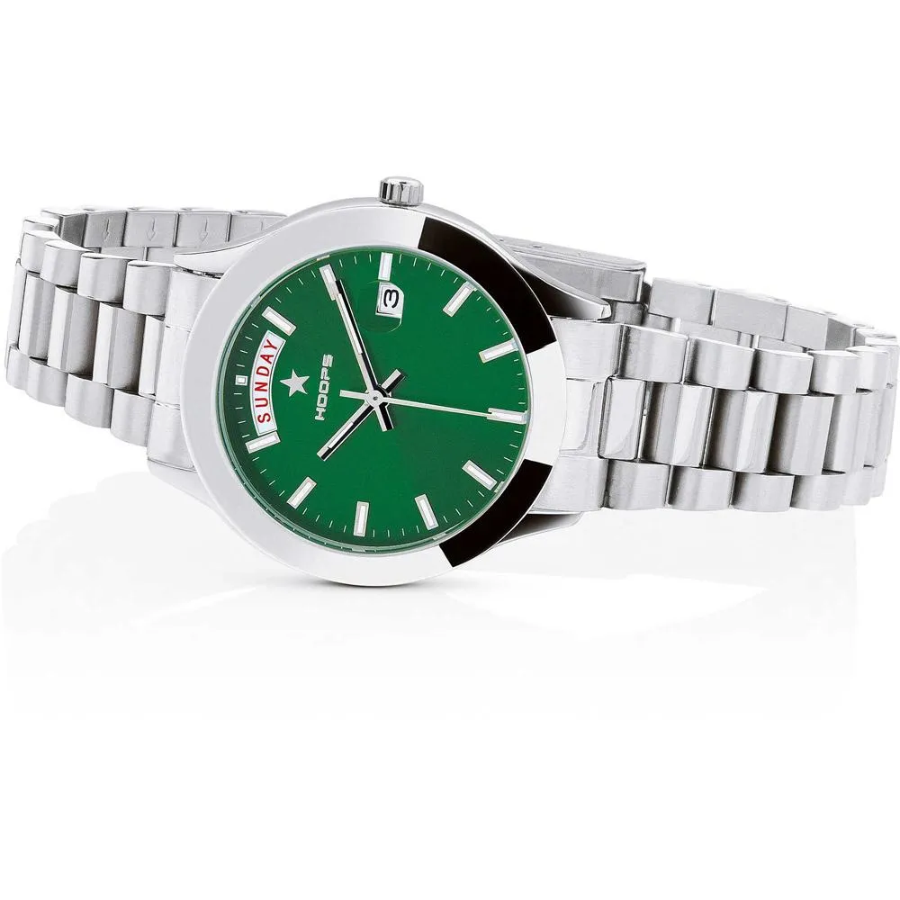 Orologio Uomo HOOPS LUXURY DAY DATE 2620M-S04 Bracciale Acciaio Verde