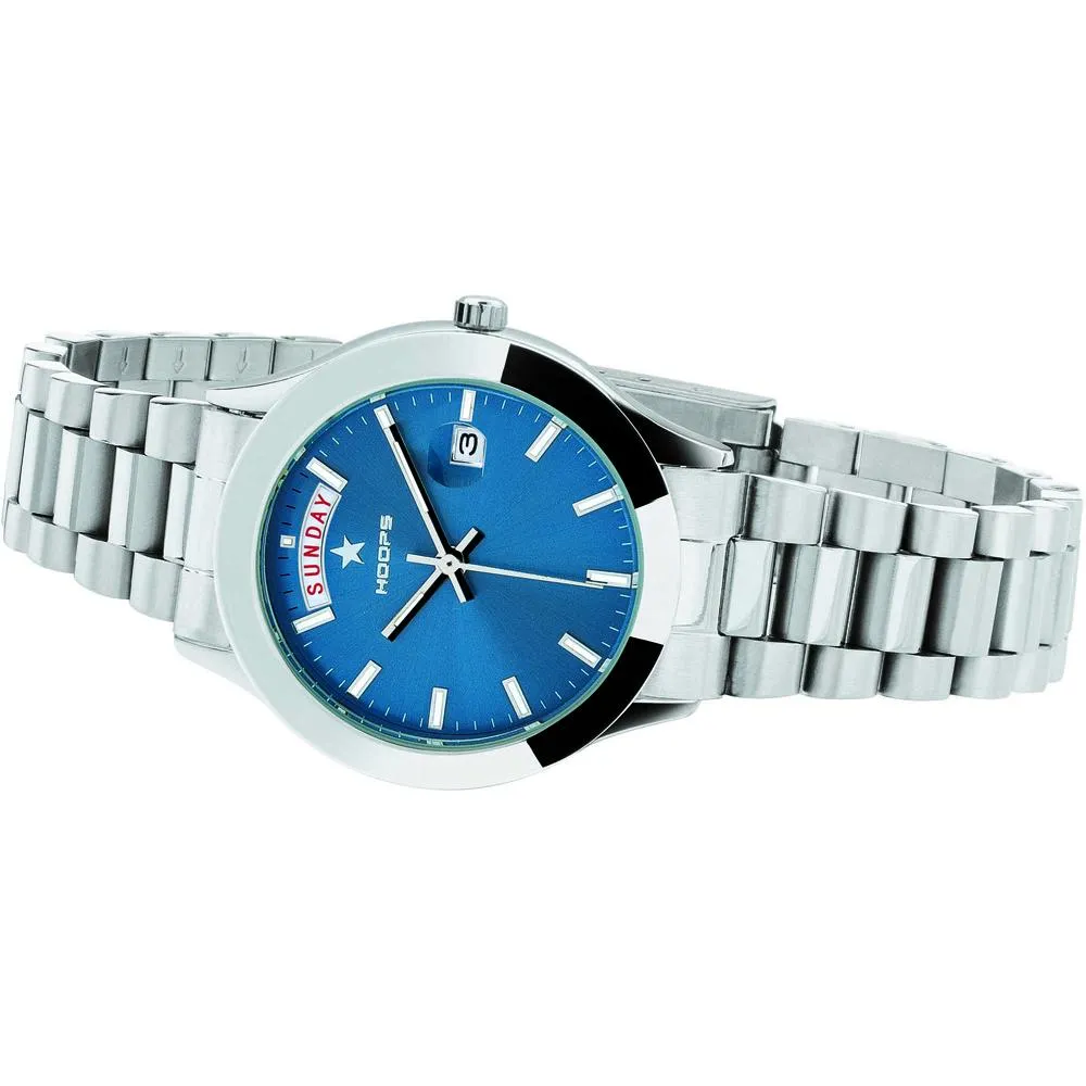 Orologio Uomo HOOPS LUXURY DAY DATE 2620M-S03 Bracciale Acciaio Blu