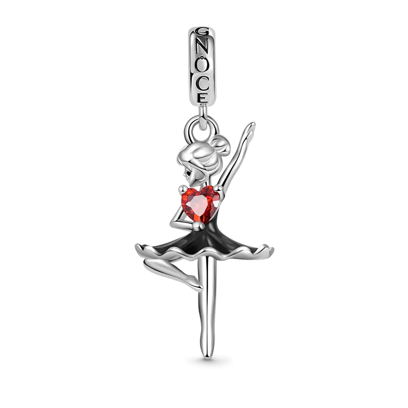 Gnoce Charm Ciondolo Ballerina Abbraccia La Pietra Cuore
