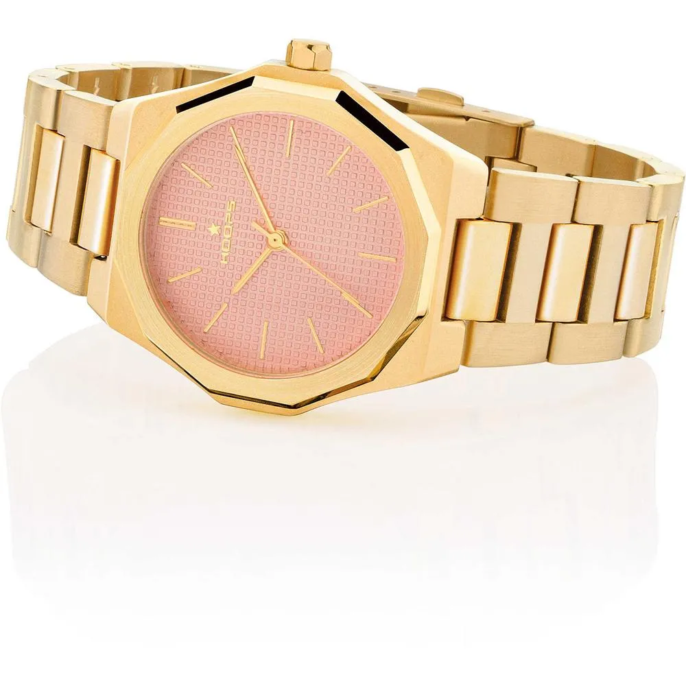 Orologio Donna HOOPS ROYAL 2638L-G05 Bracciale Acciaio Gold Dorato Rosa