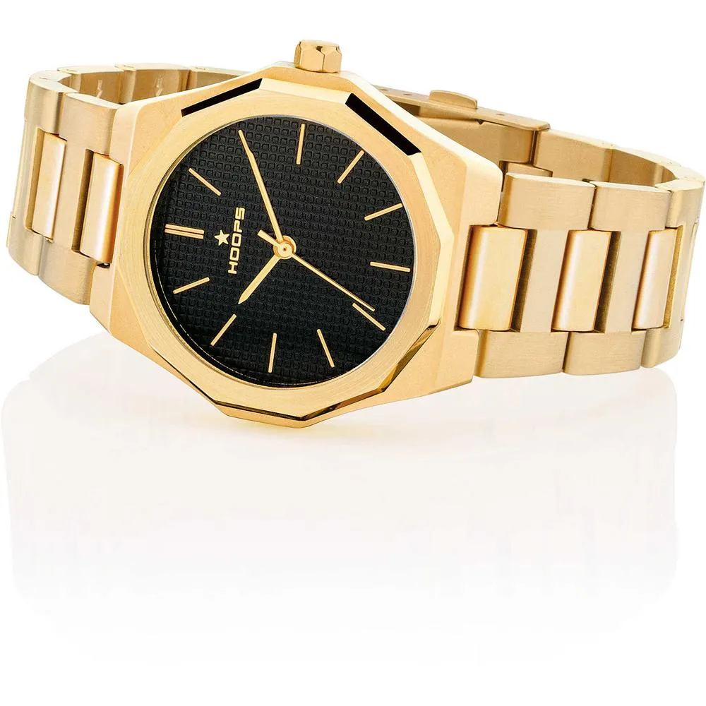Orologio Donna HOOPS ROYAL 2638L-G01 Bracciale Acciaio Gold Dorato Nero