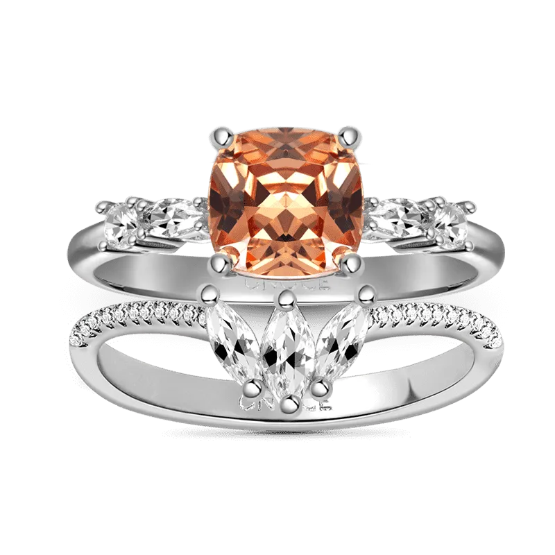 Gnoce Set Di Anelli Quadrilatero Quadrato