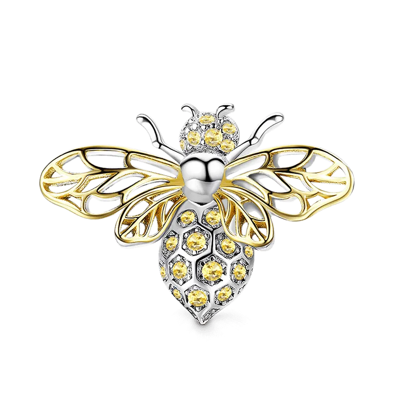 Stopper Ape In Argento 925 Placcato Oro 18K Intarsiato Con Pietre Preziose Gialle