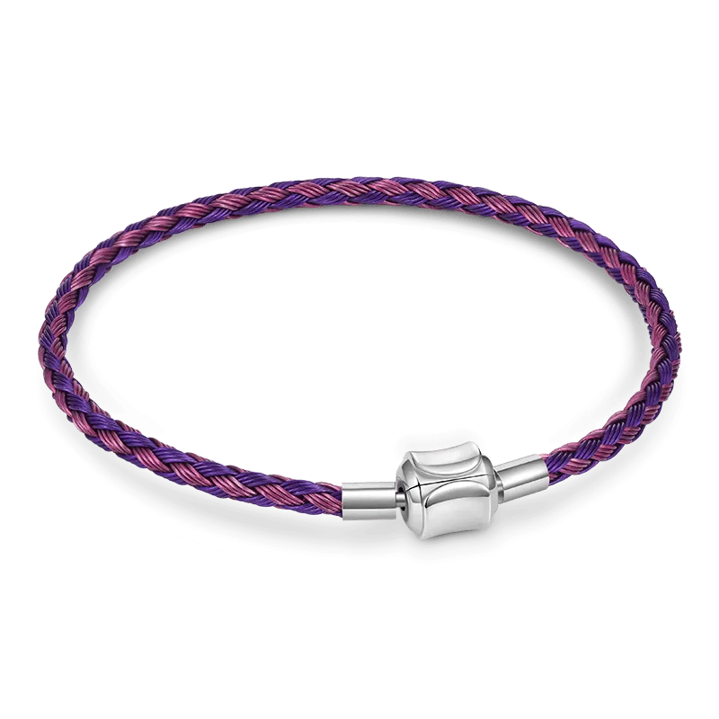 Gnoce Bracciale Base Viola Con Due Stopper