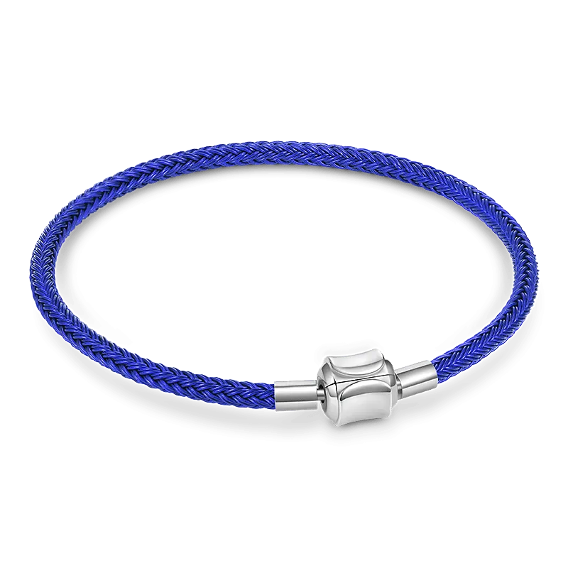 Gnoce Bracciale Base Blu Con Due Stopper