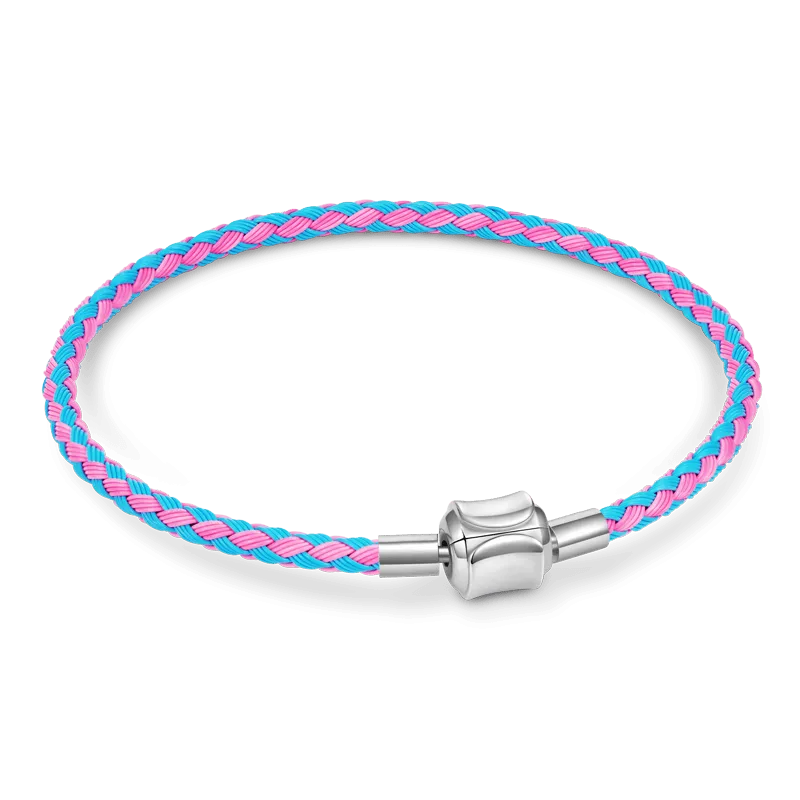 Gnoce Bracciale Basic Blu Rosa Con 2 Stopper