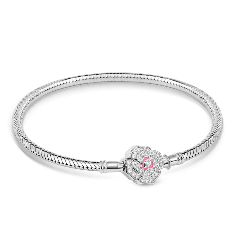 Gnoce Bracciale Fiore Charm Catena Di Serpente Di Base