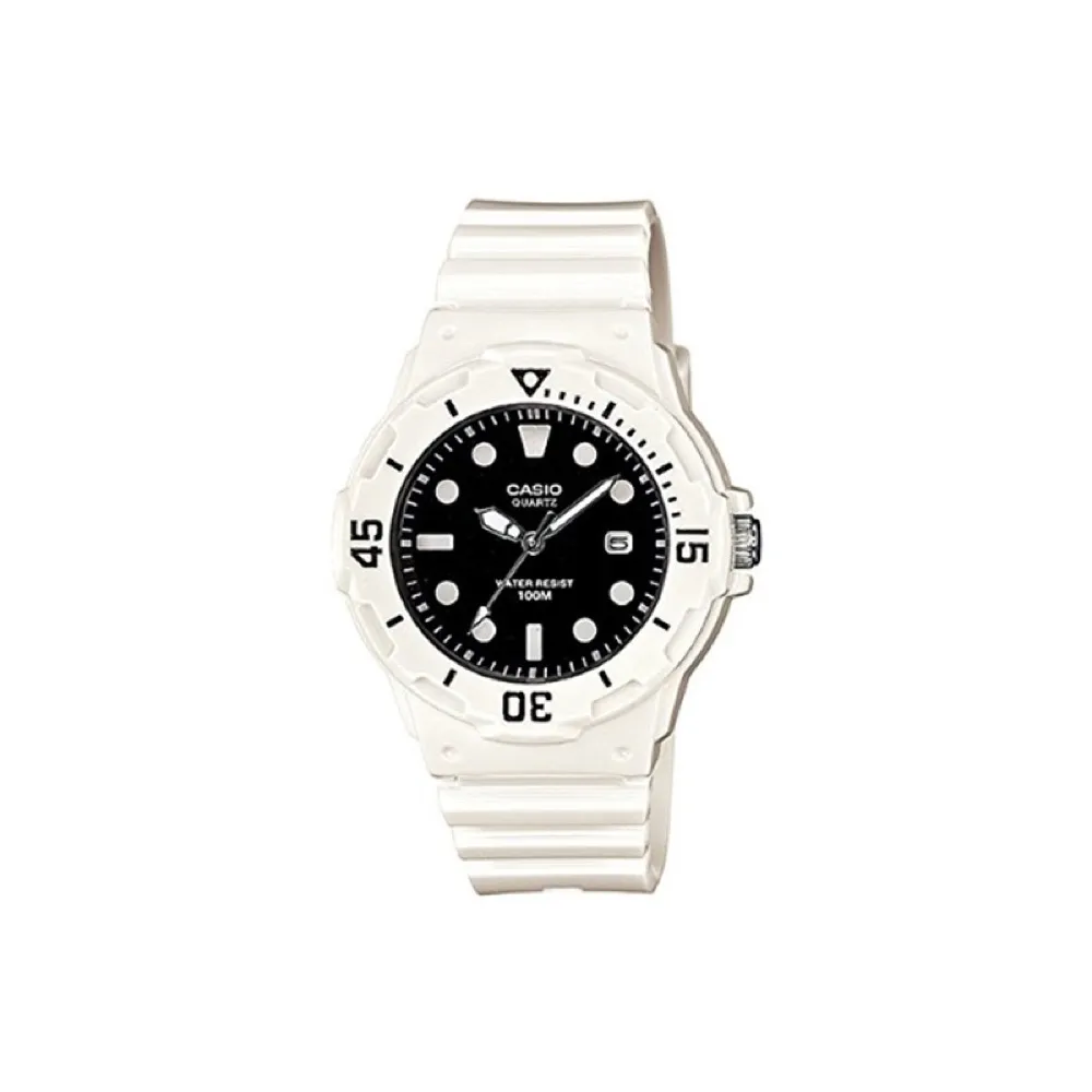 Orologio Junior CASIO LRW-200H-1EVDF Silicone Bianco Nero 33mm