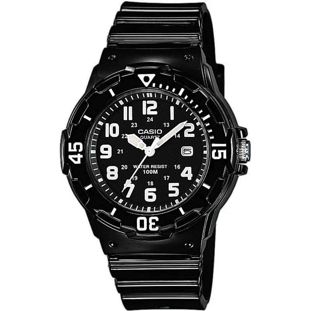 Orologio Junior CASIO LRW-200H-1BVDF Silicone Nero 33mm