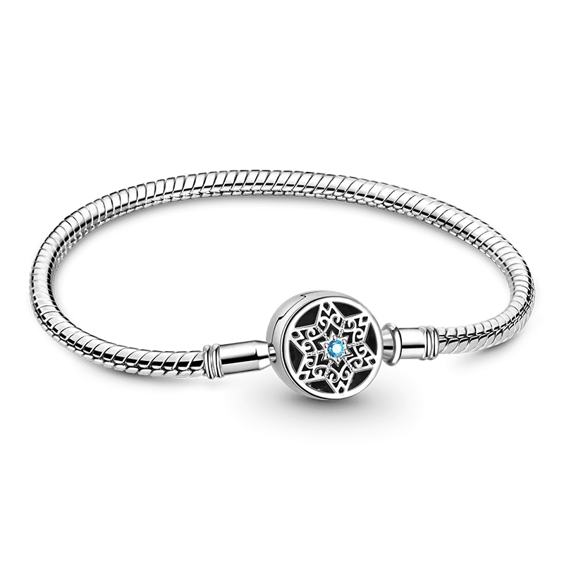 Gnoce Bracciale Catena A Serpente Base Esagramma