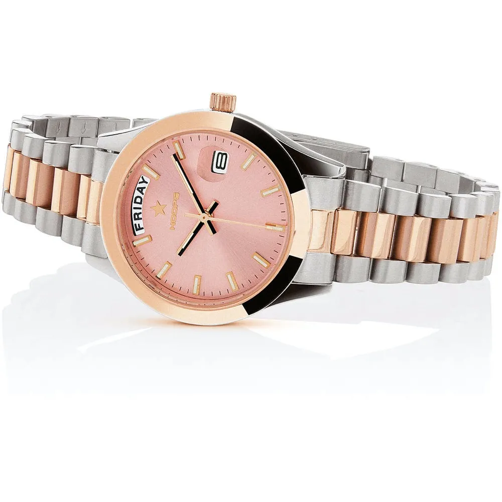 Orologio Donna HOOPS LUXURY DAY DATE 2620LSRG05 Acciaio Bicolor Rosè Rosa FIV