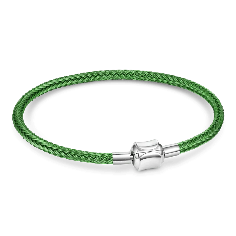 Gnoce Bracciale Base Verde Con Due Stopper