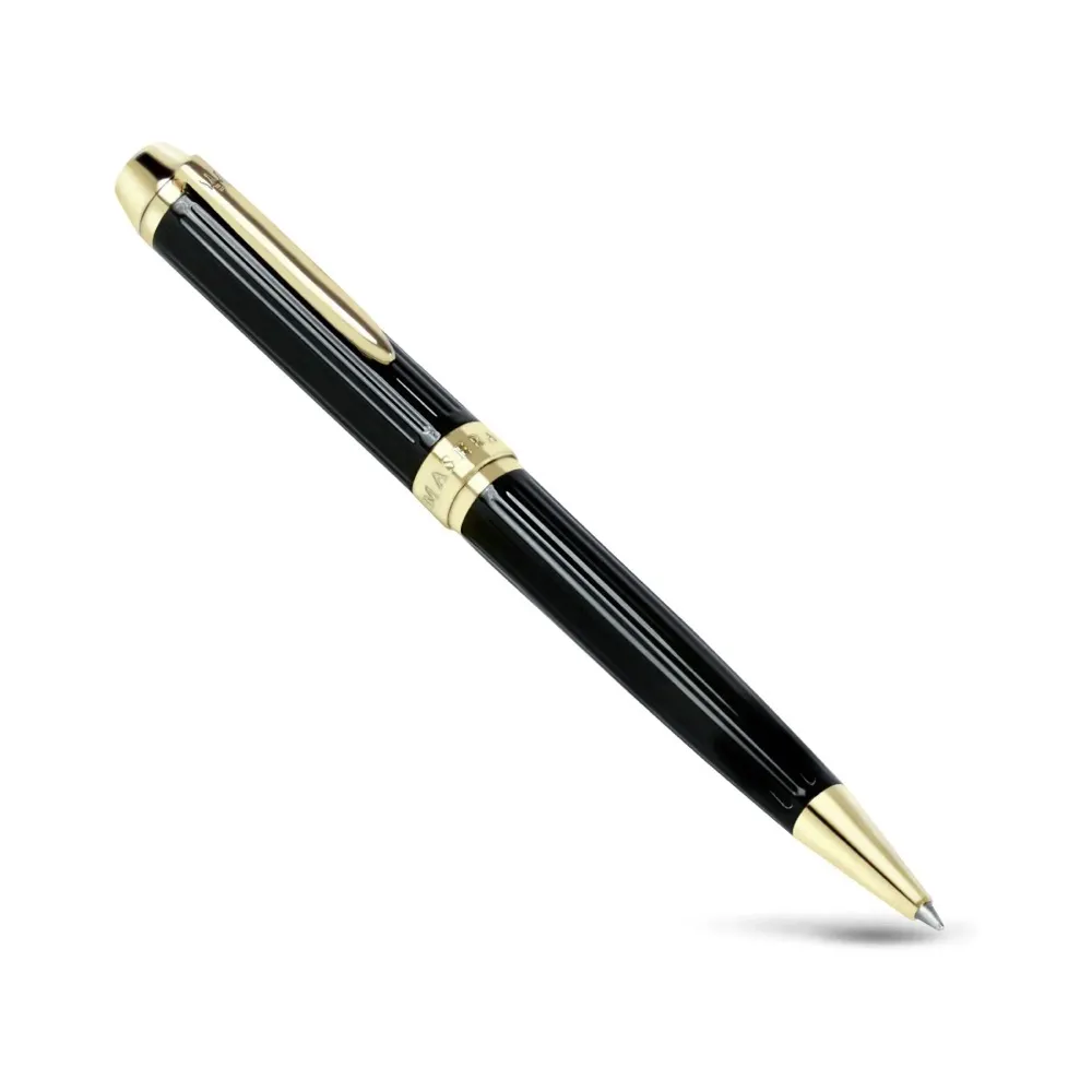Penna MASERATI J880641601 Acciaio Inossidabile Nero Gold Dorato FIV
