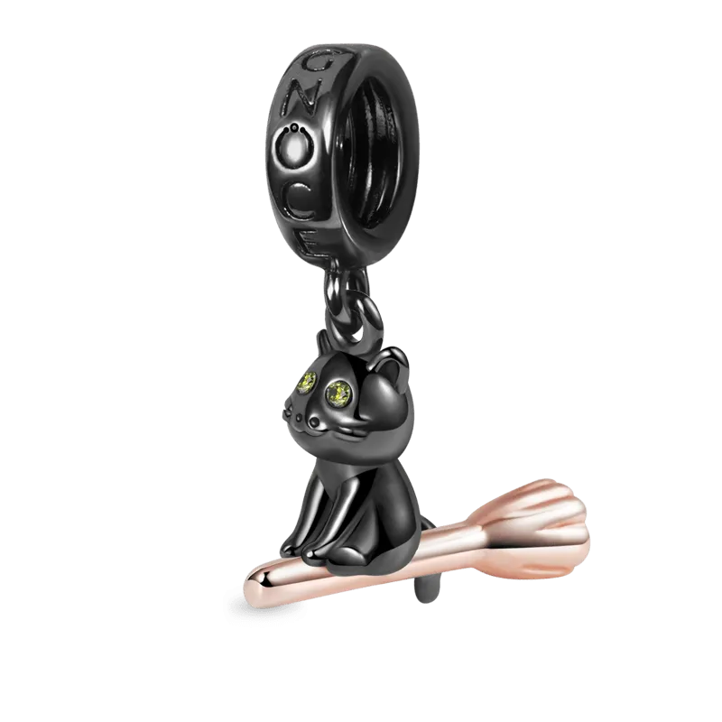 Ciondolo Scopa Per Gatto In Argento Sterling