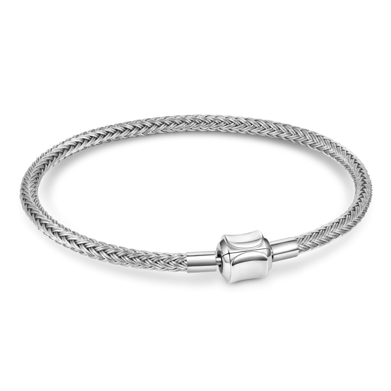 Bracciale Base grigio Gnoce con Due Stopper - Un Regalo Versatile per Ogni Occasione Speciale