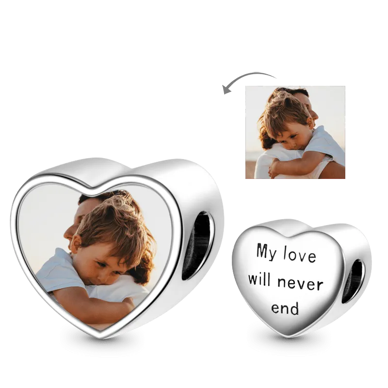 Gnoce Charm Cuore Personalizzato Foto Amore Incondizionato