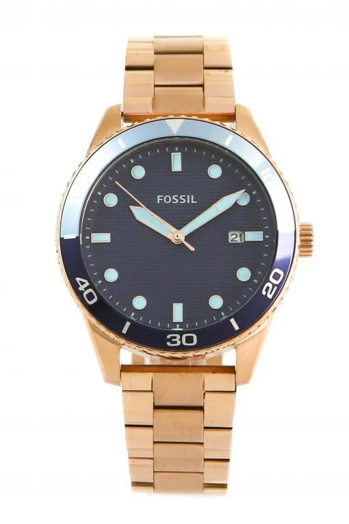 Orologio Donna FOSSIL DAYLE BQ3599 Bracciale Acciaio Rosè Blu