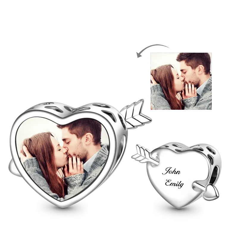 Gnoce Charm Foto Personalizzato Cuore Incisione Tesoro Con Amore