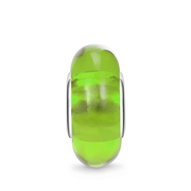 Gnoce Charm Pietra Verde Naturale Fori a Forma di Cuore