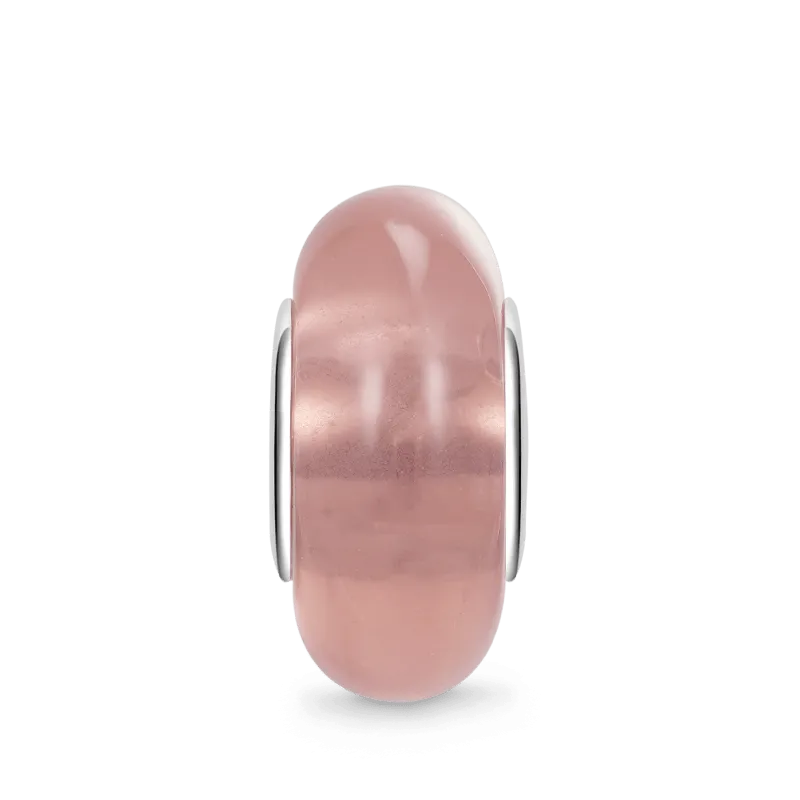 Gnoce Charm Pietra Rosa Naturale Fori a Forma di Cuore