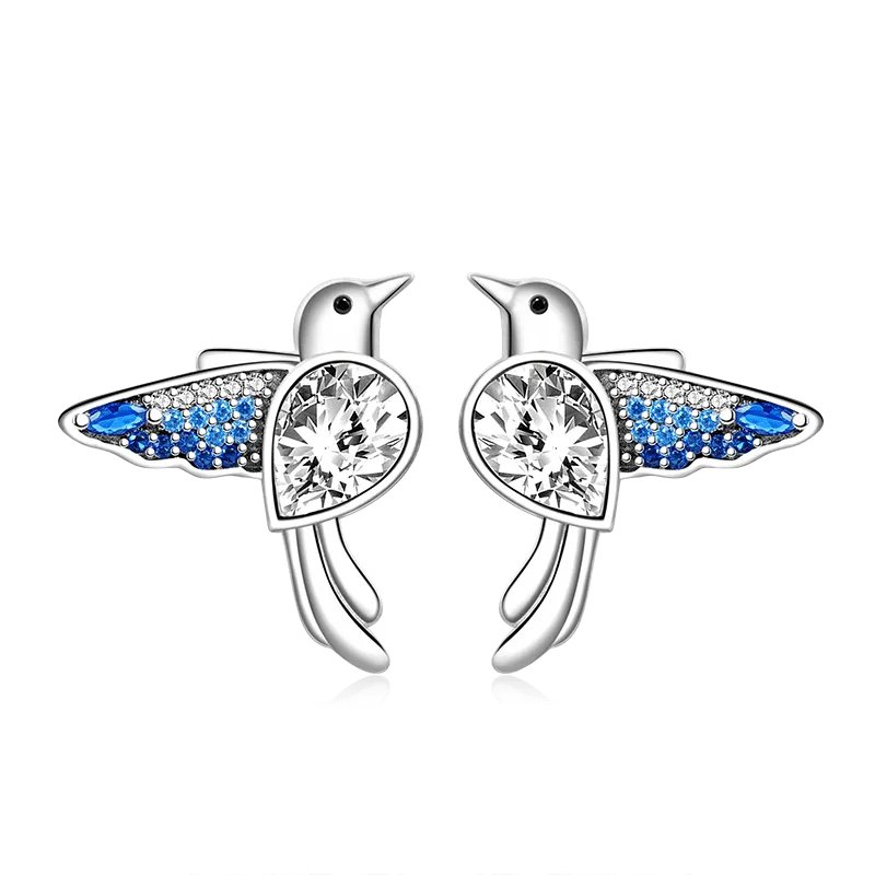 Gnoce Orecchini A Bottone Colibrì Di Gnoce