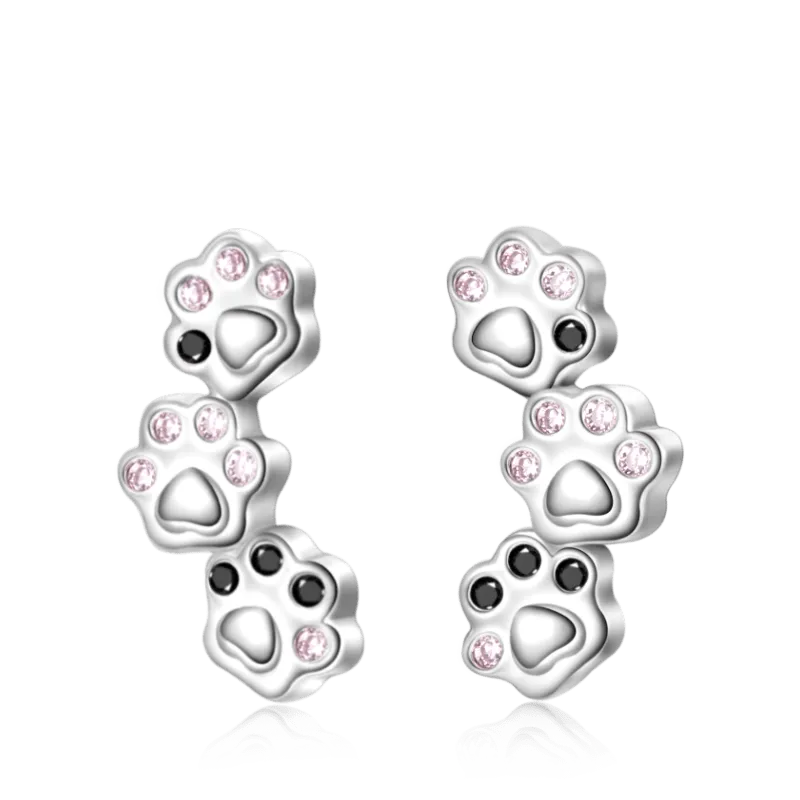 Gnoce Orecchini A Bottone Zampa Di Animali