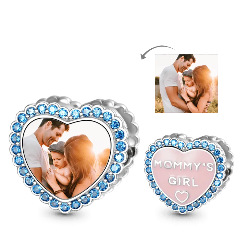 Gnoce Charm Foto Cuore Personalizzato "Mommy'S Girl"