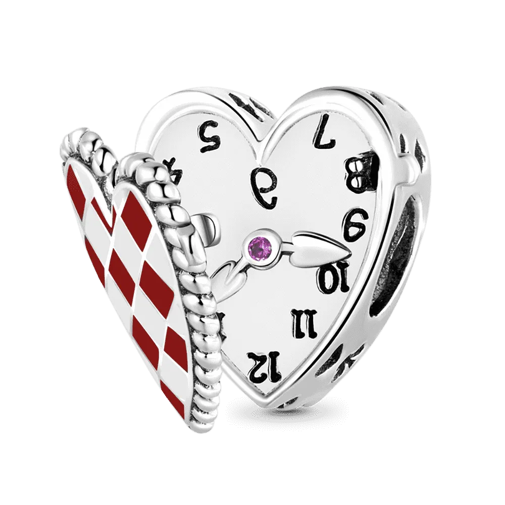 Gnoce Charm Cuore Apribile Orologio Magico Fiaba