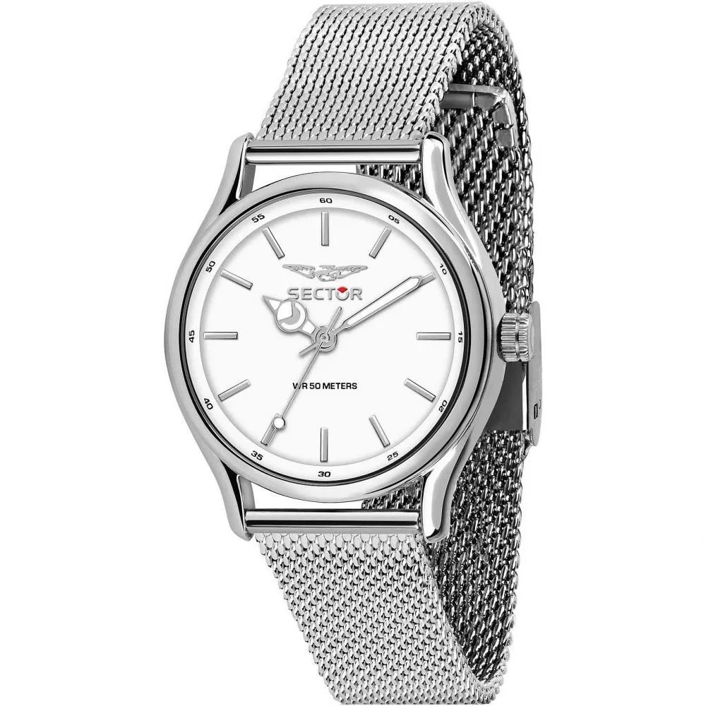 Orologio Donna SECTOR 660 R3253517504 Bracciale Acciaio Mesh Bianco