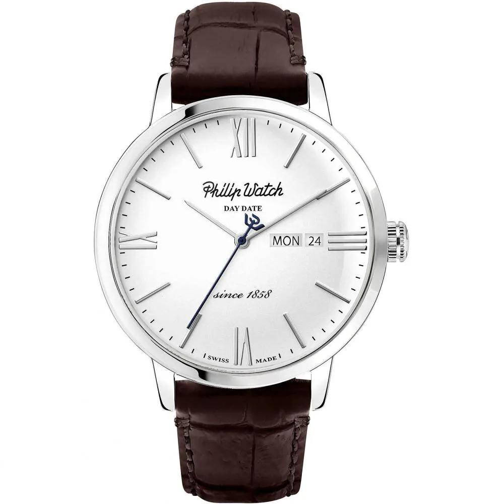 Orologio Uomo PHILIP WATCH GRAND ARCHIVE 1940 R8251598012 Pelle Marrone Bianco