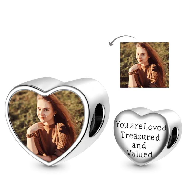 Gnoce Charm Personalizzato Foto Cuore "You're The Best "